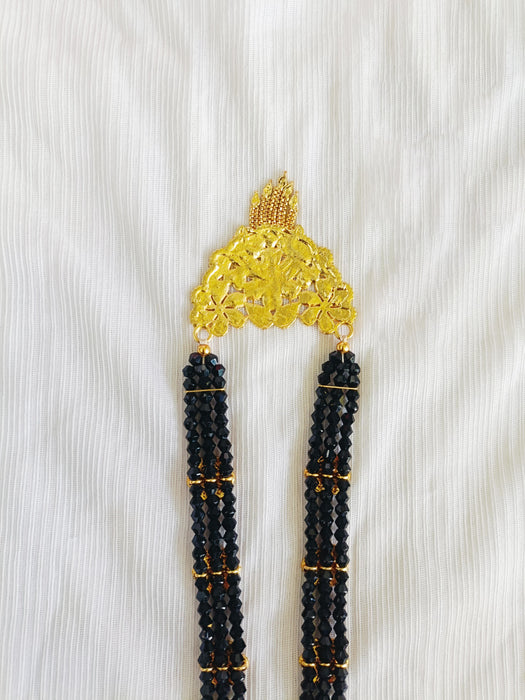 Traditional Gold-Plated Black Beads Mangalsutra Necklace for Women | Designer Pendant | Ethnic Jewellery for Wedding & Daily Wear