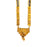 Gold‑Plated Black Bead Mangalsutra with Floral Pendant | Traditional Designer Jewelry