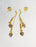 Antique Gold Finish Dual Mangalsutra Set with Earring and Finger Ring Wedding & Party Wear